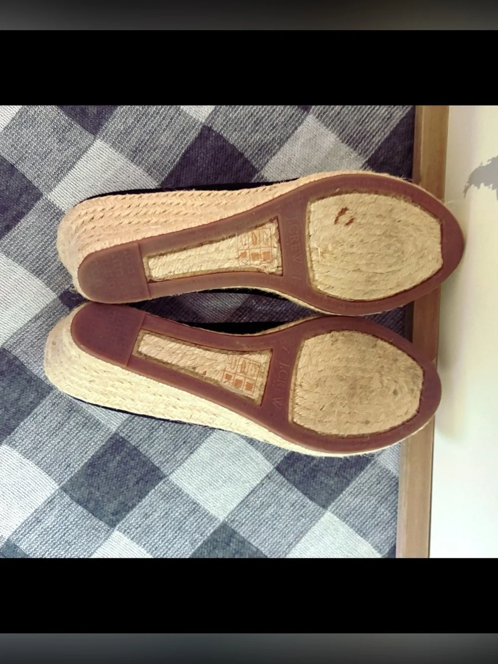 J. Crew “Seville” Espadrille Wedge in Black Canvas